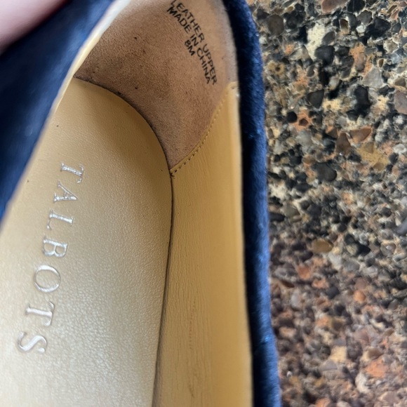 Talbots velvet navy flats leather - Picture 4 of 4